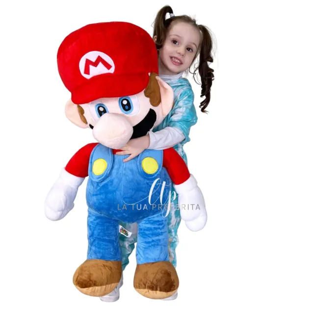 Super Mario Bros ( 90cm ) Peluche Gigante, Originale Nintendo Bambini Ragazzi