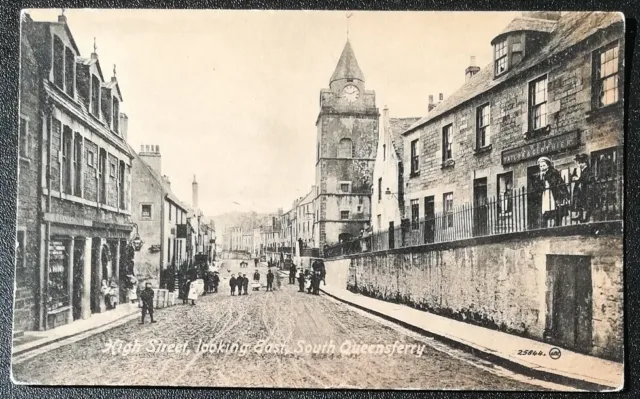 Postcard - High Street east, S.Queensferry, Scotland UK 1910s Valentine's series