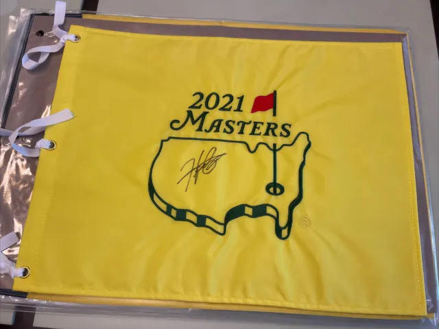 Hideki Matsuyama Signed Autograph 2021 Masters Pin Golf Flag Jsa Coa