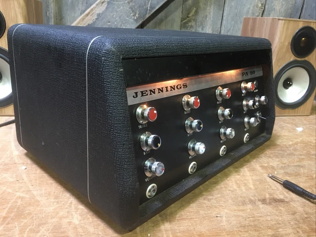 Vintage Jennings PA 50 Vox 1960s 1970s Transistor PA Amp Amplifier Drake Working