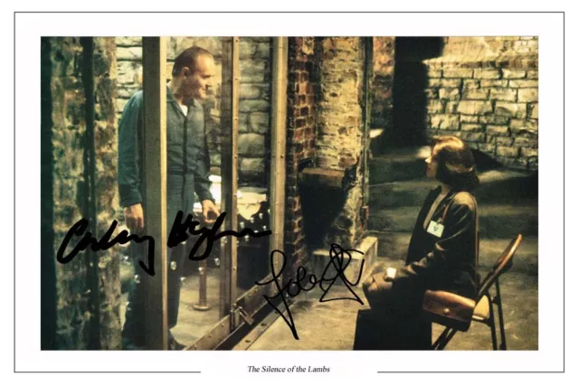 Anthony Hopkins Jodie Foster Silence Of The Lambs Signed Photo Print Poster