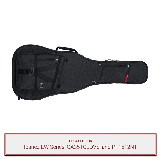 Gator Charcoal Transit Case fits Ibanez EW Series, GA35TCEDVS, PF1512NT