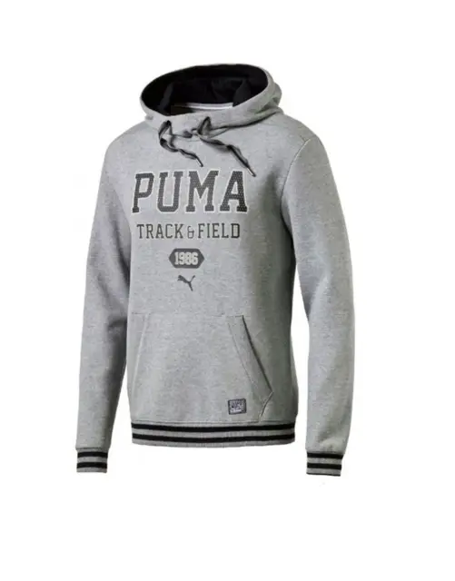 Puma Men's Style Hoodie (Size M) Medium Grey Heather Athl Hoodie - New