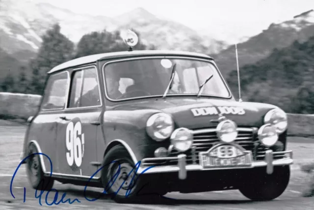 Rauno Aaltonen Hand Signed Mini Cooper 12x8 Photo Rally Autograph 2