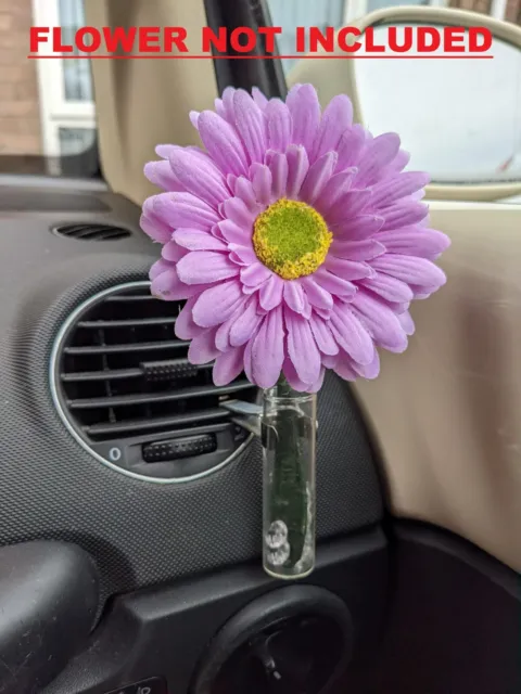 Clip On Vase Fits Any Dashboard Air Vent Decoration Motorhome Car UK