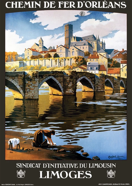 G. Mantelet - Original poster for the Chemins de fer d'Orléans et du Midi Grotte de Lacave For Sale at