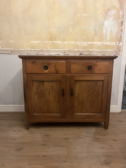 Vintage wooden sideboard with drawers, brown. Collection from Oldham