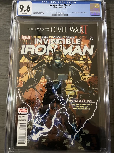 Invincible Iron Man #9 CGC 9.6 1st Print 1st Full Riri Williams Ironheart 2016