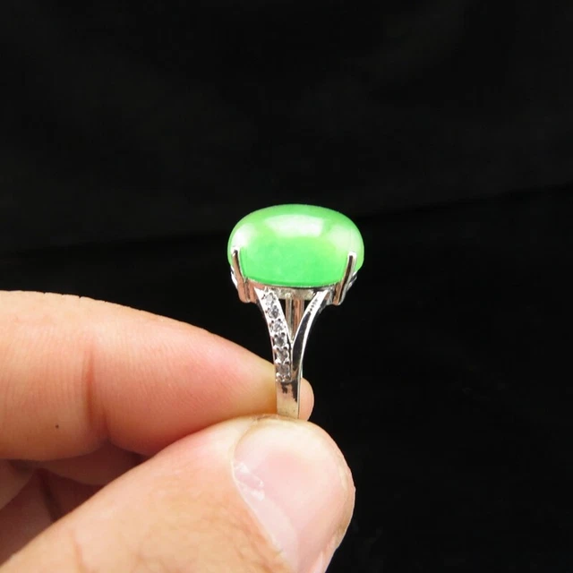 China, jade,collectibles,Manual Mosaic,Jadeite jade,ring E233