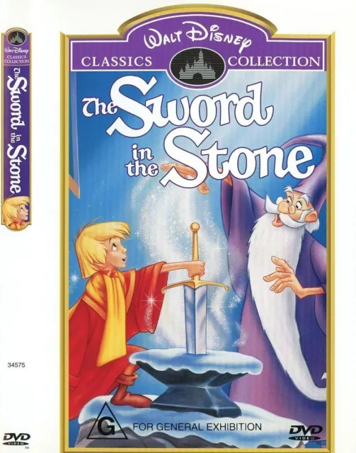 The Sword In The Stone DVD (Region 4) VGC Classics Collection RARE COVER ART