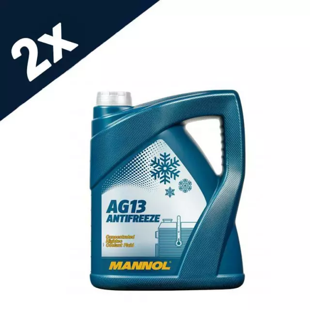 2x5L MANNOL AG13 Green AntiFreeze Coolant Concentrated Longlife SAE J1034