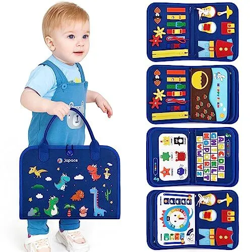 Achiyway Busy Board Montessori avec Puzzle Dinosaure, Jeux Montessori 1 2 3  4 Ans, Livre Bebe Planche Sensoriel Montessori, Cadeau Jouet Enfant 1 2 3 4  Ans, Motricité Fine : : Jeux et Jouets