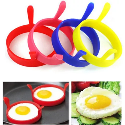 Silicone Round Omelette Fry Egg Ring Pancake Poach Mold Kitchen Cooking Tool