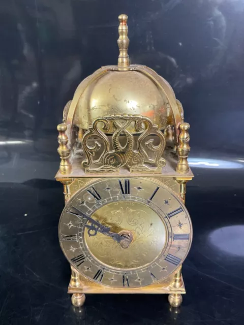 SMITHS Brass Cased Lantern Clock Untested