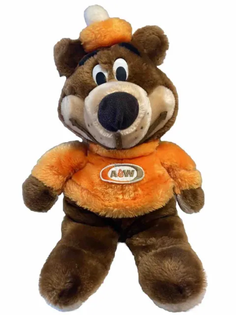 Vintage A&W Root Beer Stuffed BEAR ROOTY Plush Mascot 16" Tall by Canasia Toys