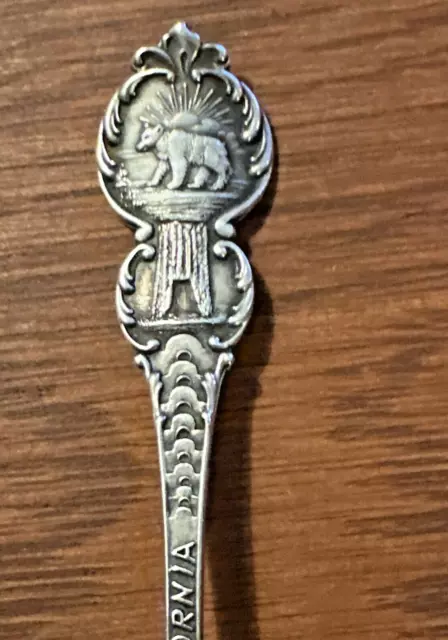 Antique Sterling Silver State Souvenir Spoon: Capitol, Sacramento, California