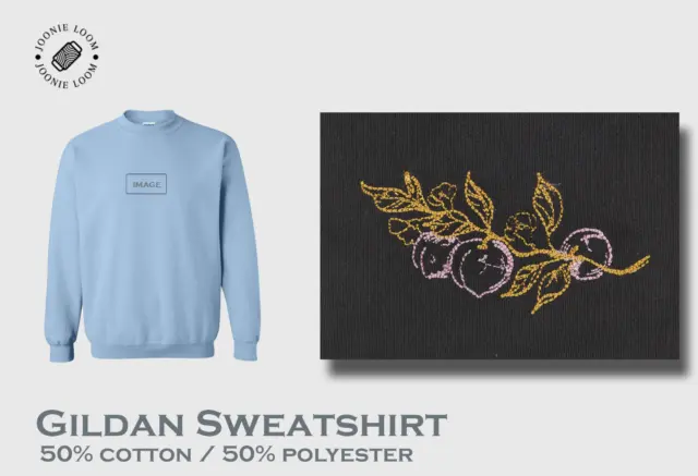 Custom Embroidery Flowers with Fruits Crewneck Sweatshirt/Hoodie/Shirt