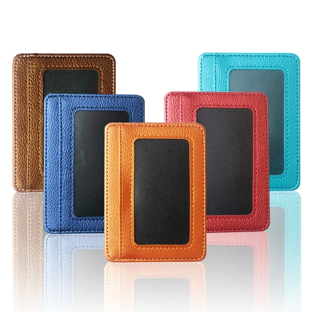 Slim Minimalist Front Pocket Wallet,RFID Blocking Credit Card Holder ID Window