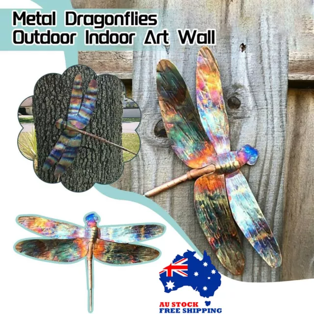 Metal Dragonfly Garden/Home Wall Art Ornament Garden Hanging Decoration Gift