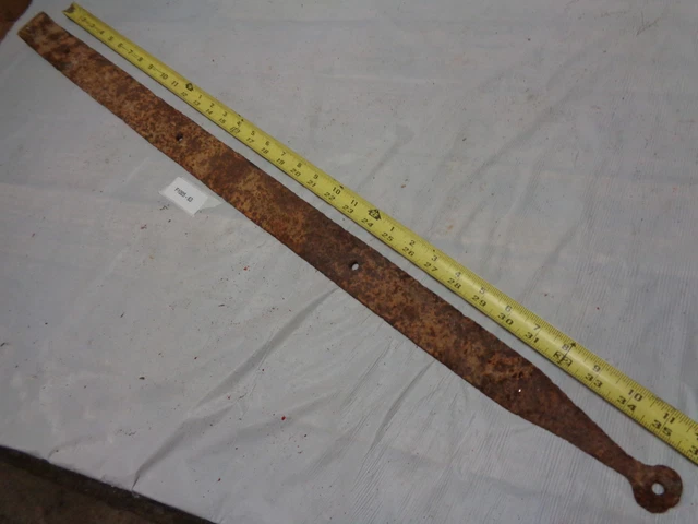 Antique Barn Door Hinge 36" Long Button End (F1005-63)