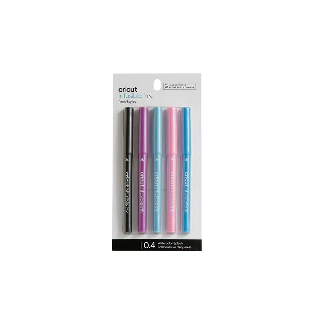 Plumas de tinta infusibles de punto fino Cricut de 5 quilates (salpicaduras de acuarela)