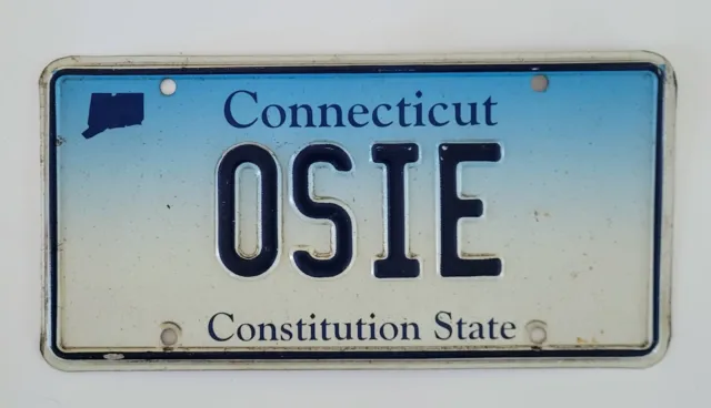 Placa de licencia de vanidad CONNECTICUT ~ OSIE ~ 🙂 ENVÍO GRATUITO 🙂 AUSSIE OZZY