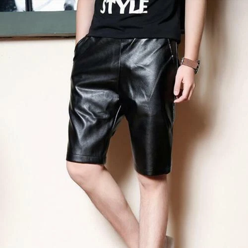 Pantaloncini IN Pelle Nuovo Hot Uomo Originale D'Agnello SPORTS Pantaloni - MS11