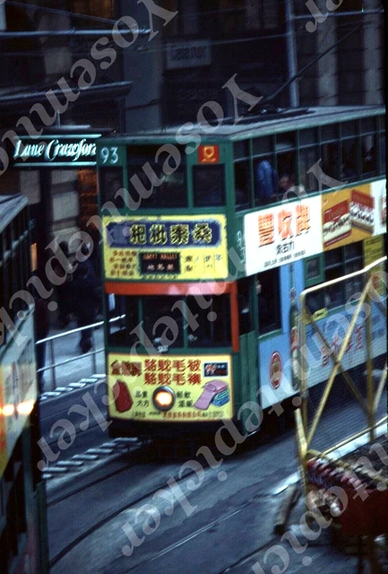 Sl68 Original slide 1977 Hong Kong electric train trolley 860a