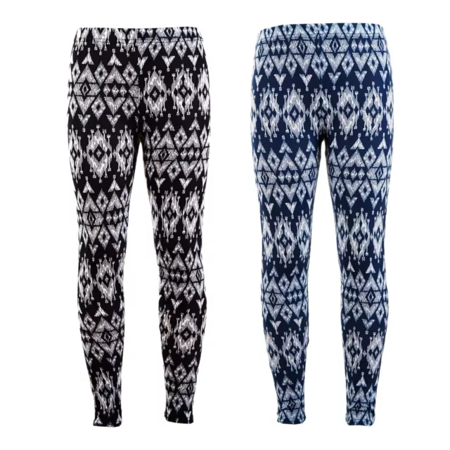 Leggings Stretch Fashion Bambini Nuova Stagione Stampa Tribale Azteca Taglia 7-13 Anni