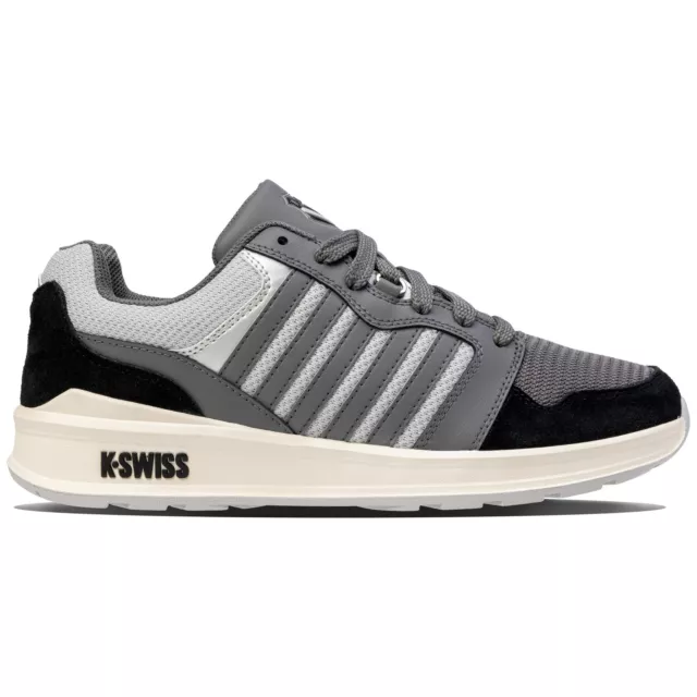 K-Swiss RIVAL TRAINER Herren Echtleder Sneaker Sportschuhe (09079-055-M)