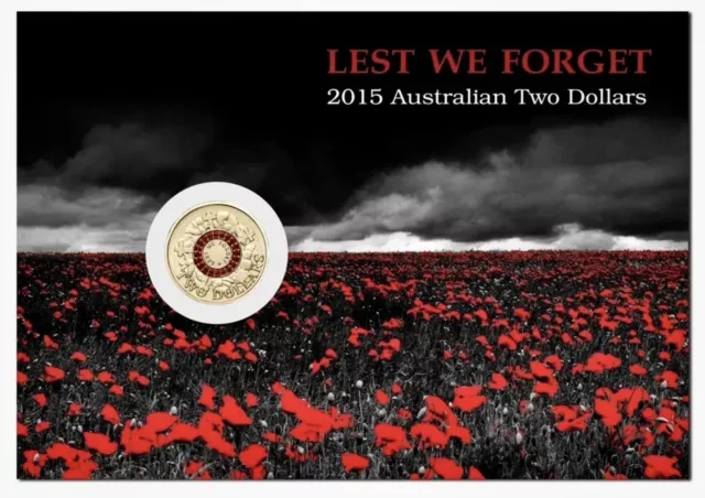 2015 Lest We Forget Australian Two Dollars