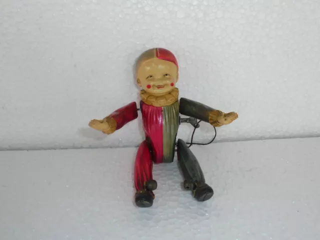 Vintage Wind Up Colorful Celluloid Acrobat Boy/Clown Toy, Japan