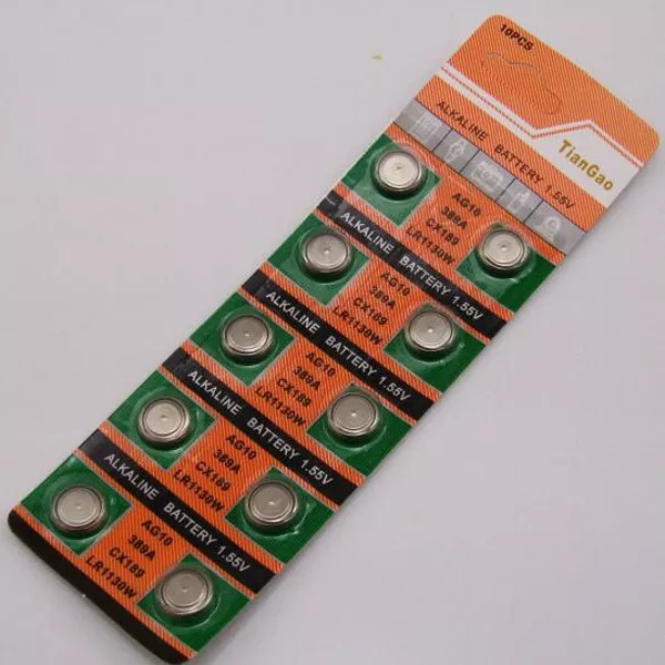 LR1130 coin cell button battery AG10 LR54 GP189 389A 10GA 1168A x10 pcs