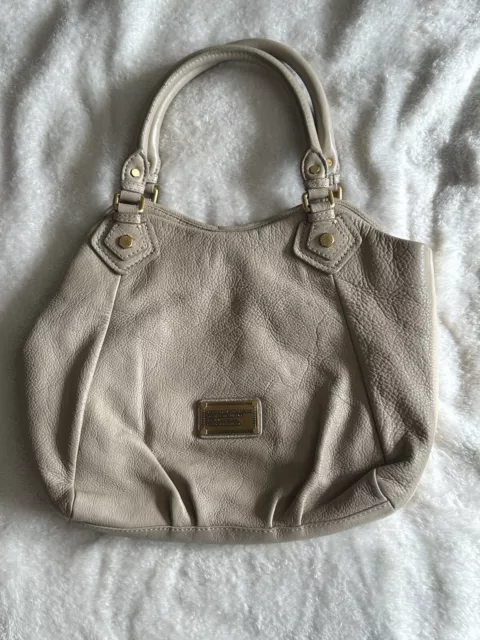 Marc By Marc Jacobs Classic Q Fran Taupe Leather Shoulder Bag