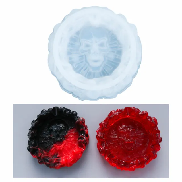 Silicone Skull Ashtray Mold Resin Making Mould Jewellery Craft for Halloween