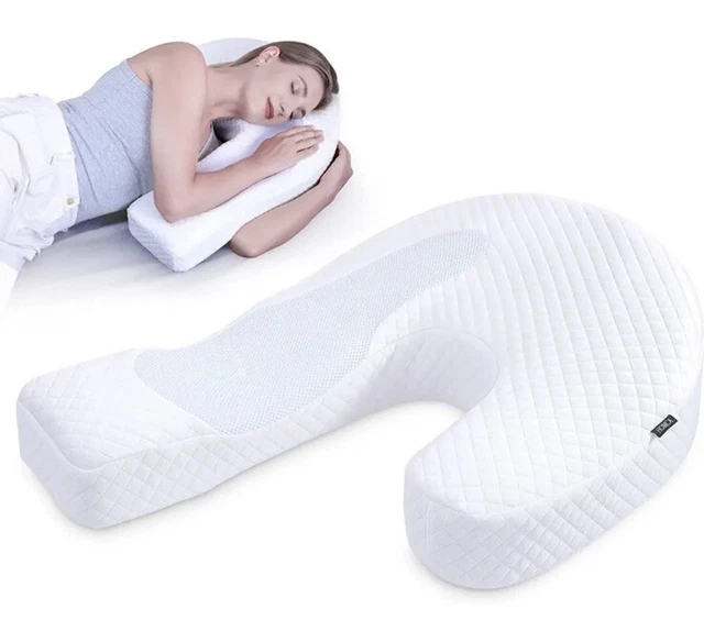 HOMCA Pillow for Side Sleeper U-Shaped Body Pillow for Adults Memory Foam Pillow