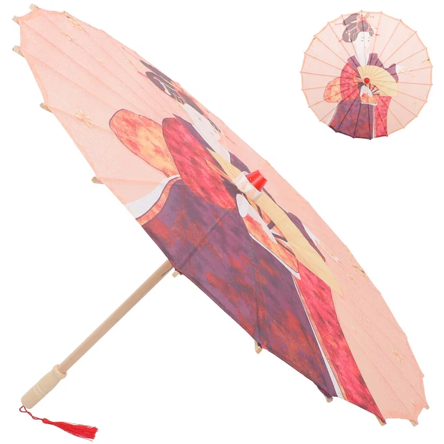 RJSQAQE Parapluie En Papier Huilé, Parapluie Vintage Peint à La Main, Parapluie Décoratif Japonais à Suspendre, Parapluie De Danse Chinoise, Parasol En Papier Pour Costumes De Fêtes, Bleu, 56cm
