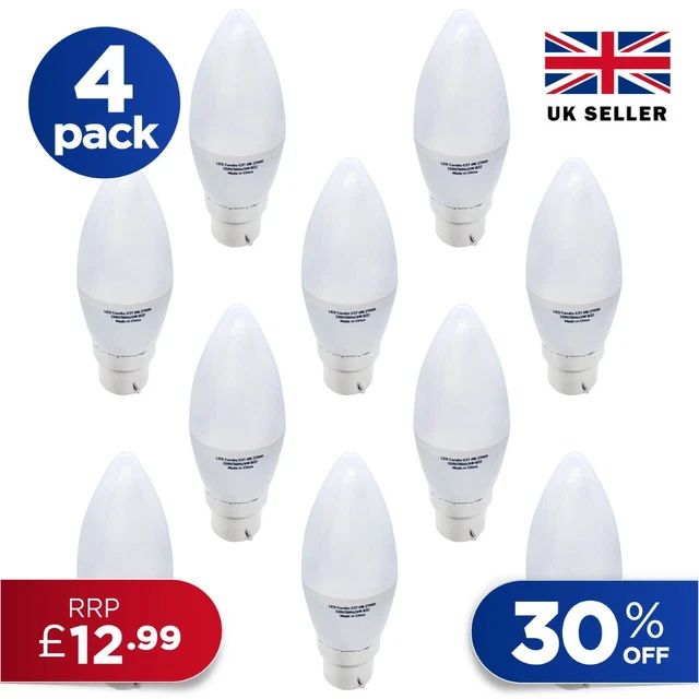 LED Kerzenlampen E14 SES E27 B22 B15 NICHT dimmbar LED Kerze kühl/warm Licht 3