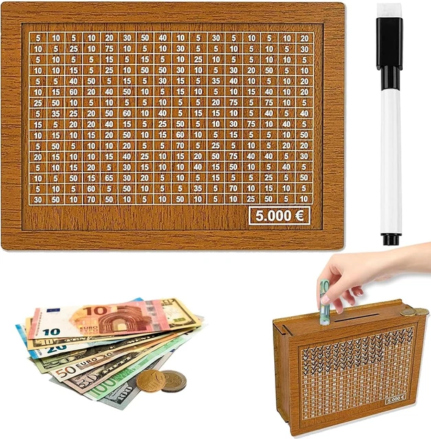 Tixiyu Salvadanaio in legno, money boxe, salvadanaio con chiave, salvadanaio a risparmio energetico, per adulti e