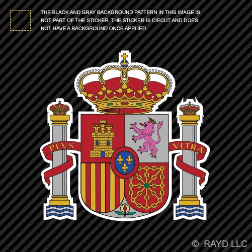 Spanish Coat of Arms Sticker Decal Self Adhesive Vinyl Spain flag ESP ES