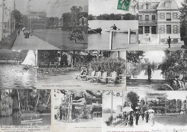LOT DE 20 cartes postales anciennes sur la ville de Enghien les bains ...