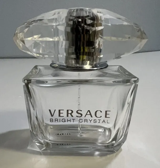 VERSACE Bright Crystal EMPTY 3.0 fl oz 90 ml Perfume Bottle Made In Italy