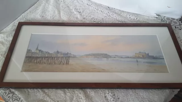 Aquarelle Saint Malo Sous Verre Signee Basset A