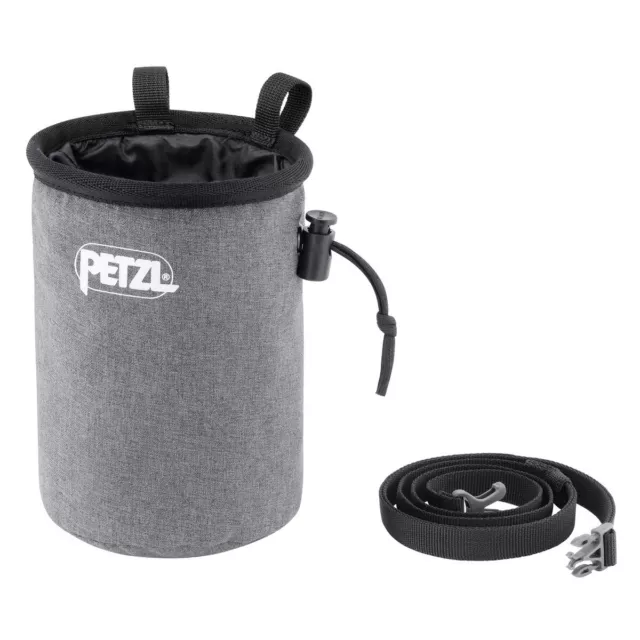 Petzl Bandi Chalk Bag, grey or turquoise, one hand access