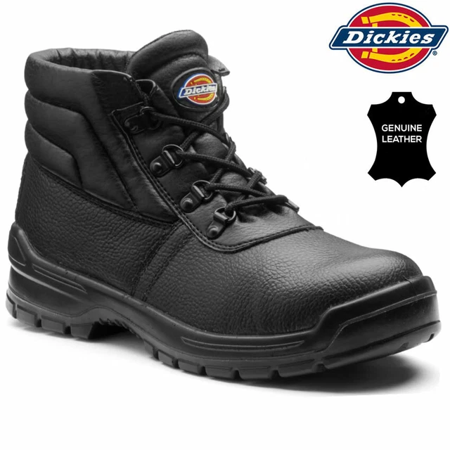 Mens Ladies Dickies Chukka Safety Boots Leather Steel Toe Cap Work Boots Shoes