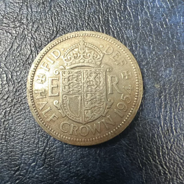 queen elizabeth ii half crown coin 1954