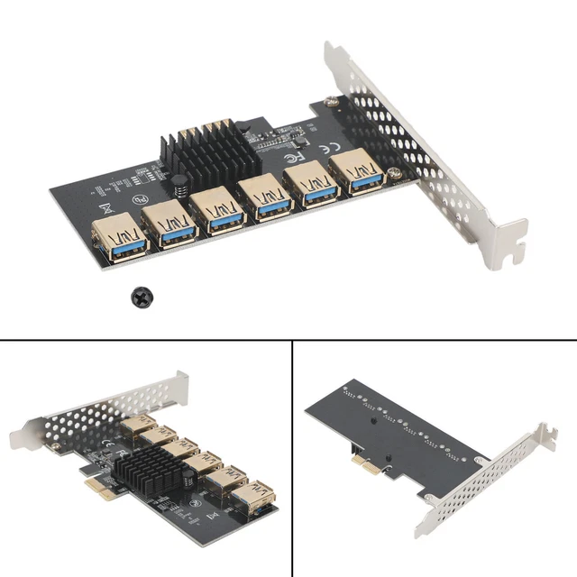20Gb Riser Card Adapter PCIE 1 to 6 PCI Express X4 to 6 Port USB3.0 For Mining 3