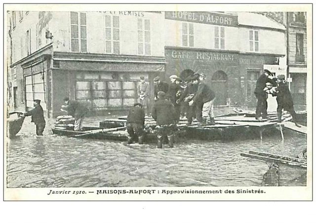 94.Maisons Alfort.janvier 1910.Approvisionnement Des Sinistres