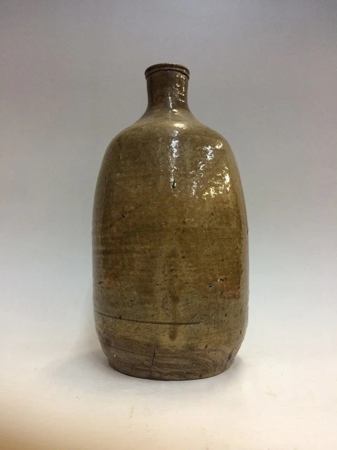 Antique Edo period Tohki Yellow Seto Seiji Tokkuri 295_5 1780 1810 Perfect Tea