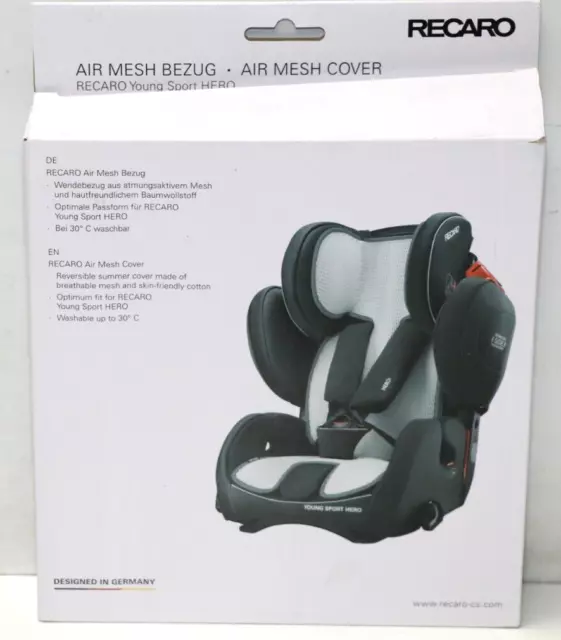 Recaro Kids, Young Sport Hero Air Mesh Bezug, Kinder Autositzbezug 9-36 Kg, weiß